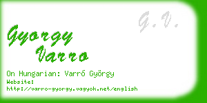gyorgy varro business card